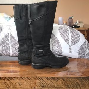 Merrell black tall boots, waterproof